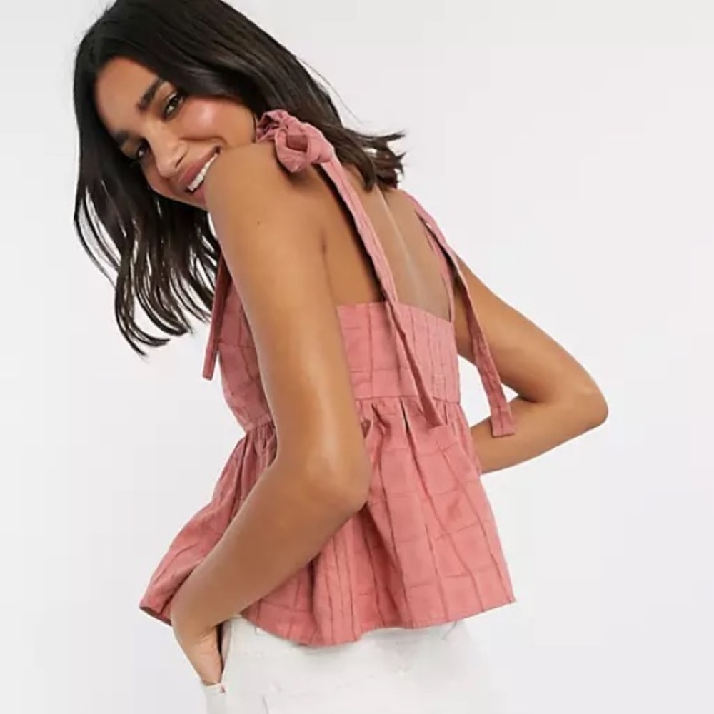 ❤️ ASOS Square Neck Peplum Top - Picture 3 of 6